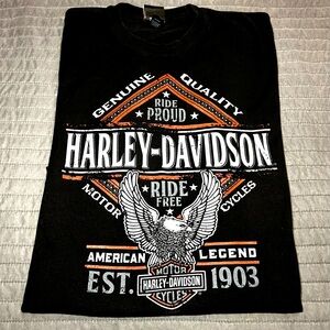 Harley Davidson ‘Maverick’ Dallas Texas Graphic T-shirt, Multicolored, Size XXL